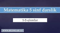 5 Sinf Matematika 1 Qism Javoblari 201